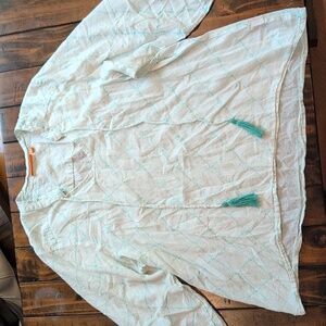 Oliphant Cotton Tunic Blouse Tassle